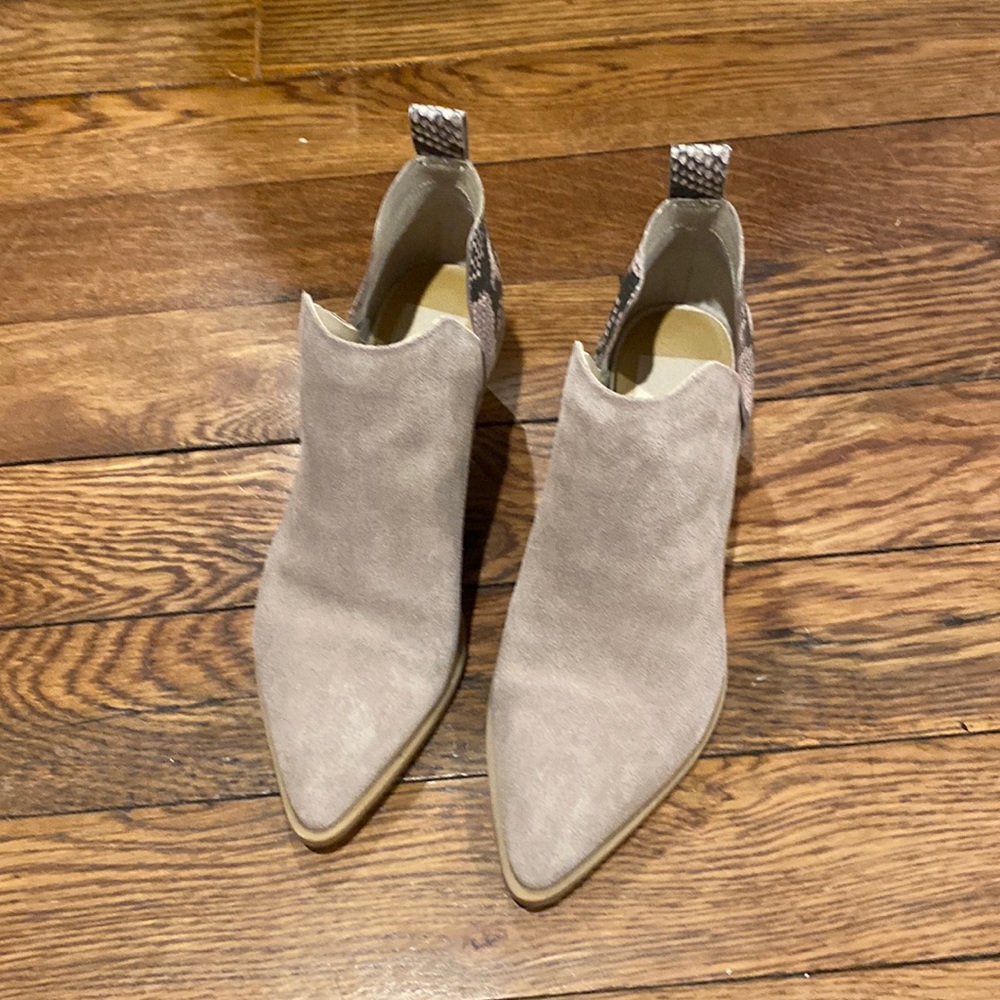Dolce vita snake and suede booties